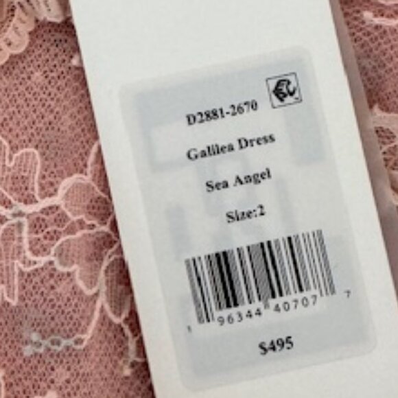 LoveShackFancy Galilea Chantilly Lace Mini Dress  $495.00 2 - Picture 4 of 11